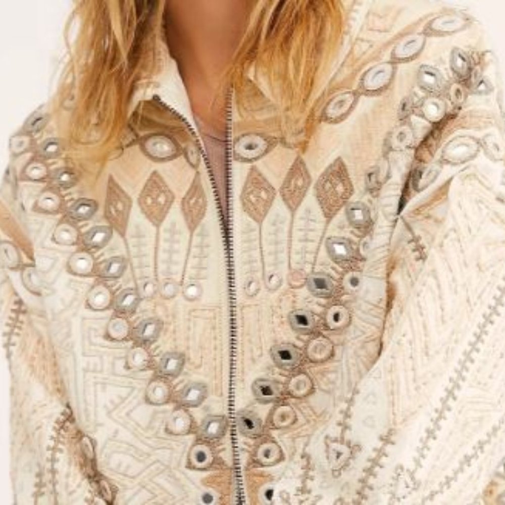 free people Want It All Coat Vintage Embroidered